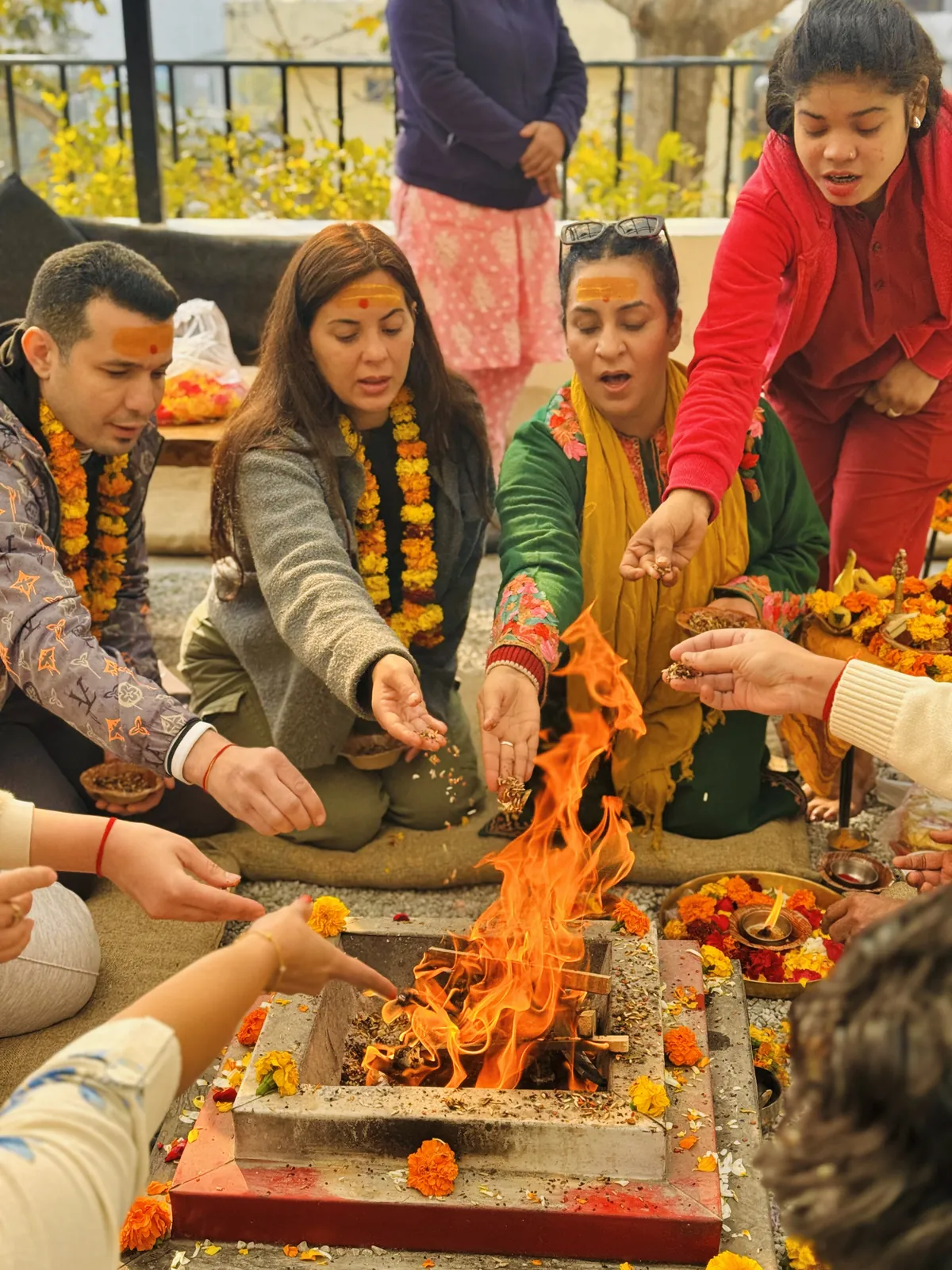 Yoga and meditation on the Haritha campus
