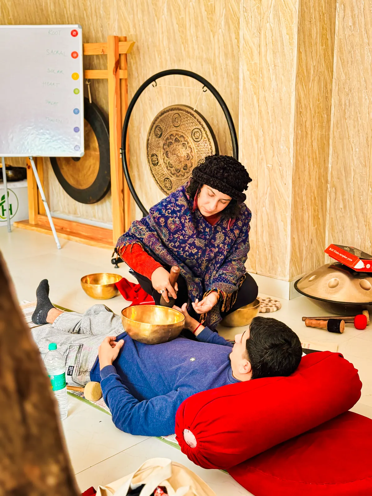 Sound healing workshop with international students