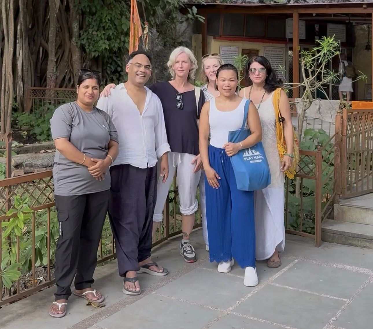 Pranayama and breathwork by the Ganga