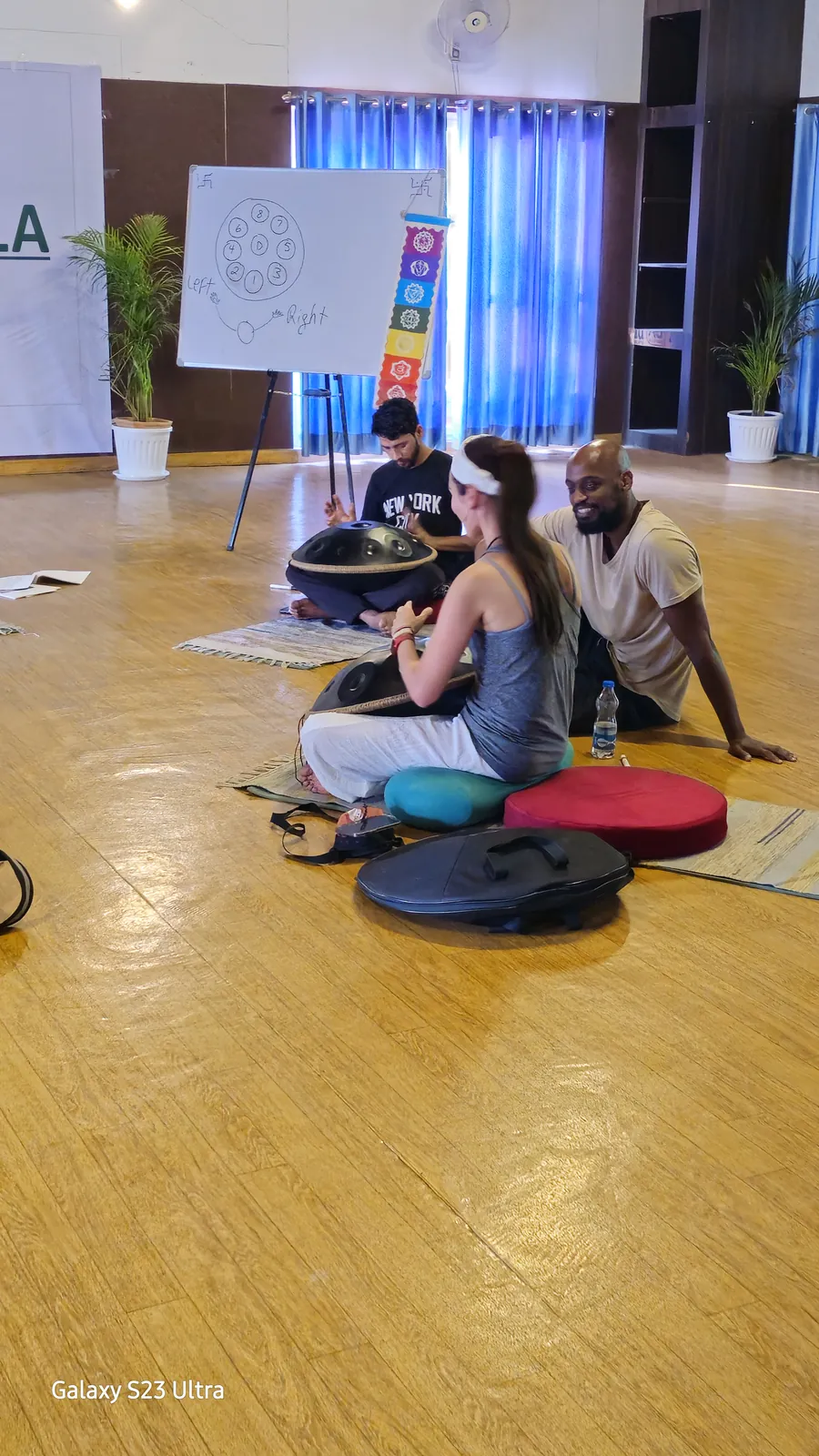 Reiki healing demonstration at Haritha