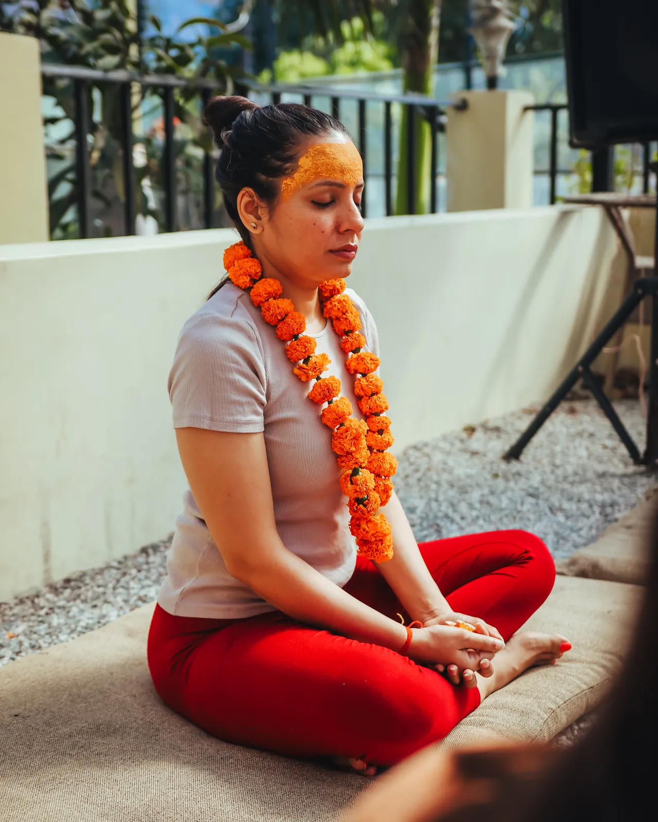 Healing instruments at Haritha — bowls, forks, gongs