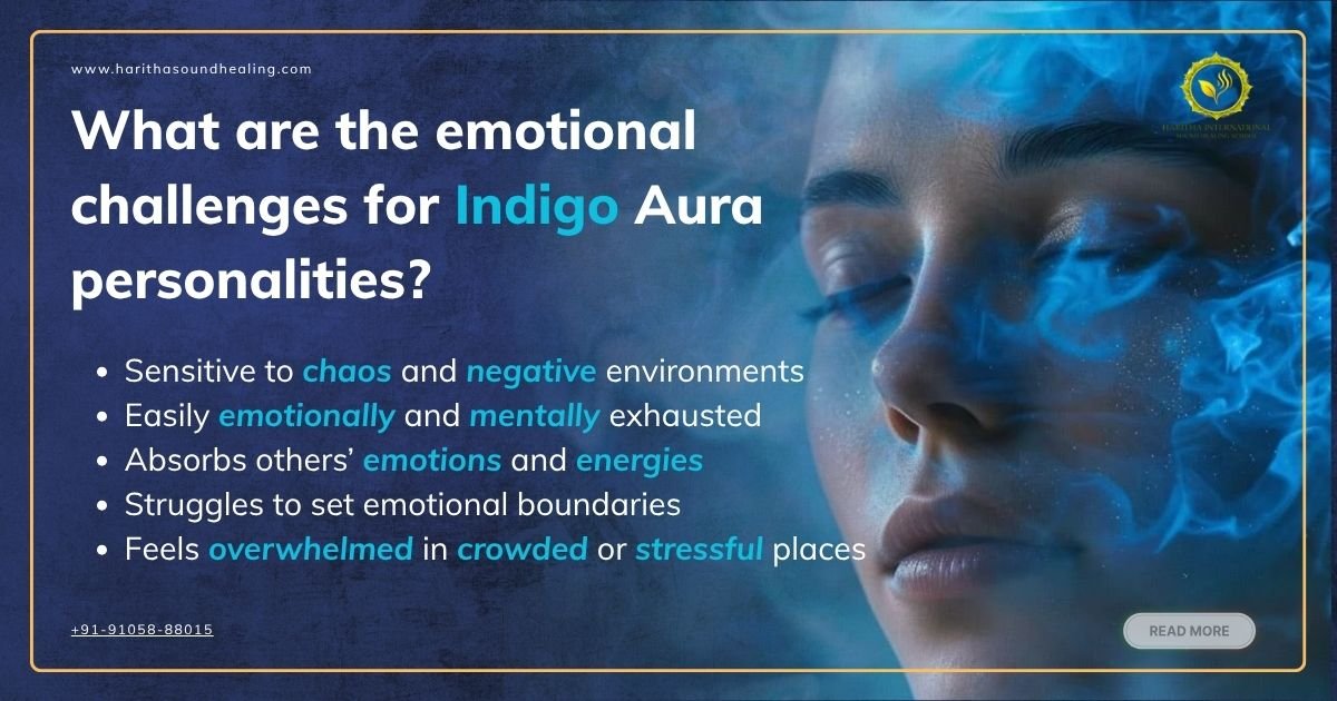 What are the emotional challenges for Indigo Aura personalities?